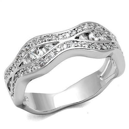 Picture of 3W1345 - Brass Ring Rhodium Women AAA Grade CZ Clear