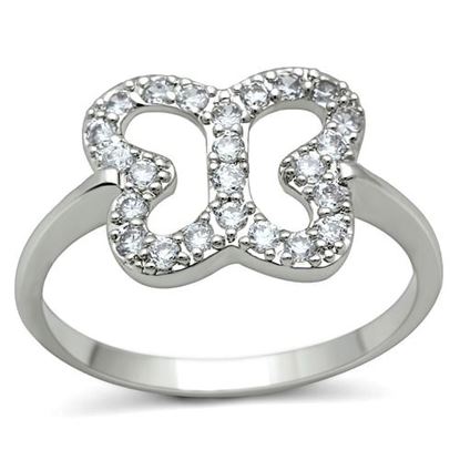 Picture of 3W139 - Brass Ring Rhodium Women AAA Grade CZ Clear