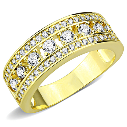 Picture of 3W1459 - Brass Ring Gold Women AAA Grade CZ Clear