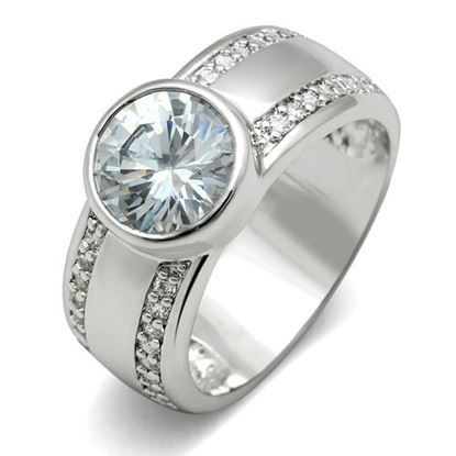 Picture of 3W147 - Brass Ring Rhodium Women AAA Grade CZ Clear