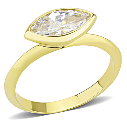 Picture of 3W1484 - Brass Ring Gold Women AAA Grade CZ Clear