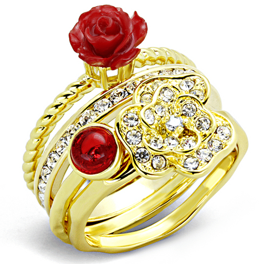 Picture of 3W1495 - Brass Ring Gold Women Synthetic Siam