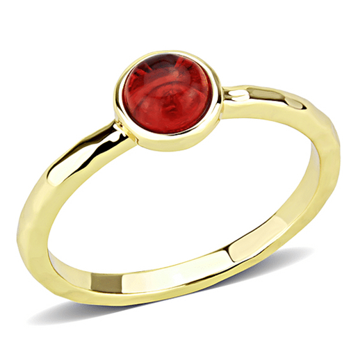 Picture of 3W1496 - Brass Ring Gold Women Synthetic Garnet