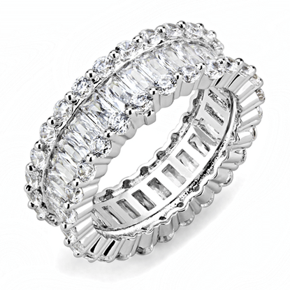 Picture of 3W1531 - Brass Ring Rhodium Women AAA Grade CZ Clear