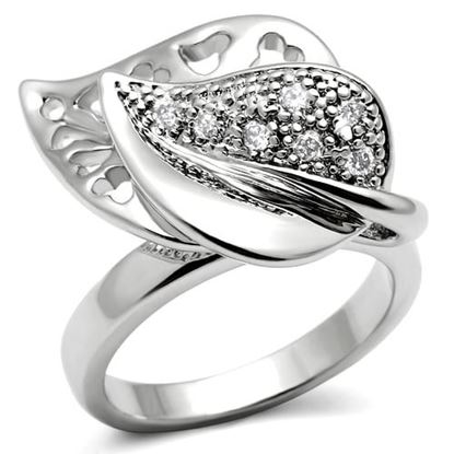 Picture of 3W200 - Brass Ring Rhodium Women AAA Grade CZ Clear