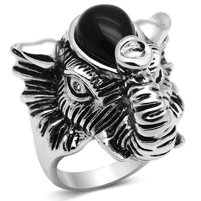 Picture of 3W241 - Brass Ring Rhodium Women Synthetic Jet