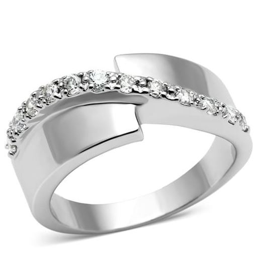 Picture of 3W267 - Brass Ring Rhodium Women AAA Grade CZ Clear