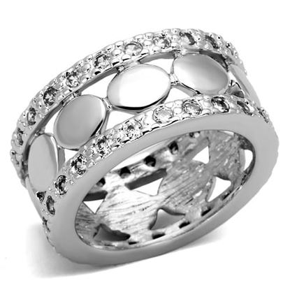 Picture of 3w319 - Brass Ring Rhodium Women AAA Grade CZ Clear