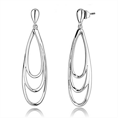 Picture of 3W349 - Brass Earrings Rhodium Women No Stone No Stone