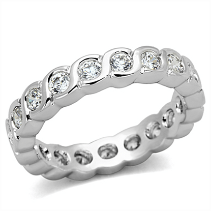 Picture of 3W462 - Brass Ring Rhodium Women AAA Grade CZ Clear