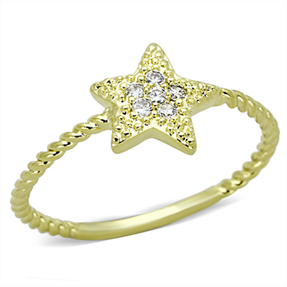 Picture of 3W500 - Brass Ring Gold Women AAA Grade CZ Clear