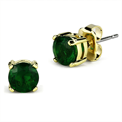 Picture of 3W558 - Brass Earrings Gold Women Synthetic Emerald