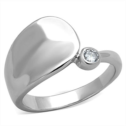 Picture of 3W566 - Brass Ring Rhodium Women AAA Grade CZ Clear