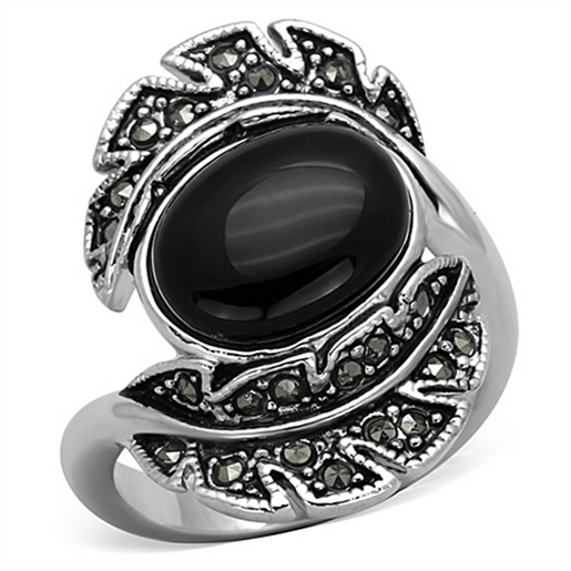 Picture of 3W597 - Brass Ring Rhodium Women Synthetic Jet