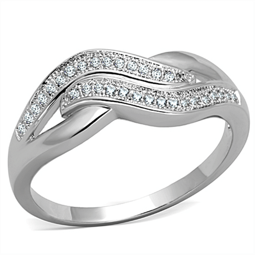 Picture of 3W724 - Brass Ring Rhodium Women AAA Grade CZ Clear