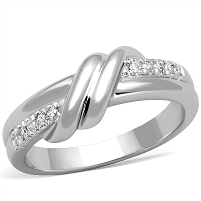 Picture of 3W741 - Brass Ring Rhodium Women AAA Grade CZ Clear