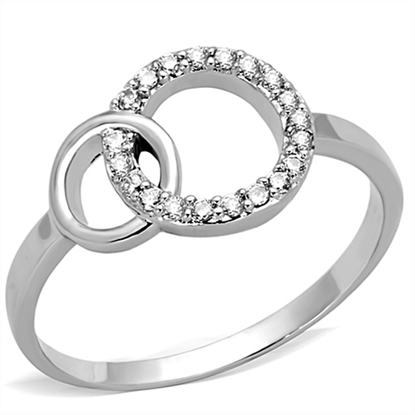 Picture of 3W756 - Brass Ring Rhodium Women AAA Grade CZ Clear