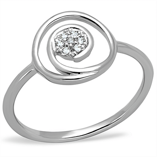 Picture of 3W765 - Brass Ring Rhodium Women AAA Grade CZ Clear