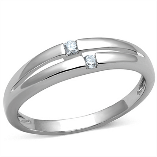 Picture of 3W779 - Brass Ring Rhodium Women AAA Grade CZ Clear