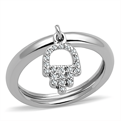 Picture of 3W808 - Brass Ring Rhodium Women AAA Grade CZ Clear