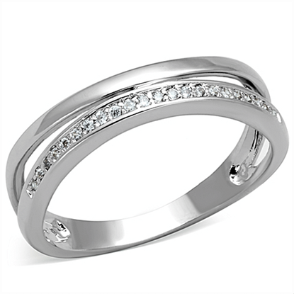 Picture of 3W829 - Brass Ring Rhodium Women AAA Grade CZ Clear