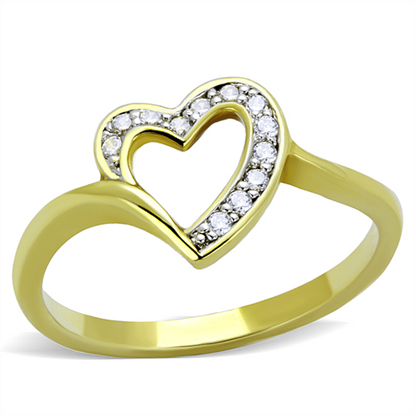 Picture of 3W870 - Brass Ring Gold+Rhodium Women AAA Grade CZ Clear