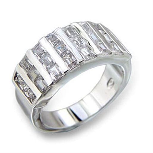 Picture of 413602 - Brass Ring Rhodium Women AAA Grade CZ Clear