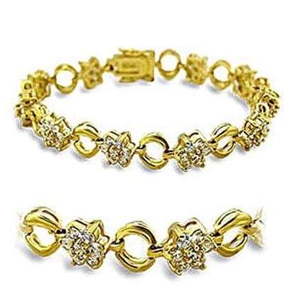 Picture of 415506 - Brass Bracelet Gold Women AAA Grade CZ Clear