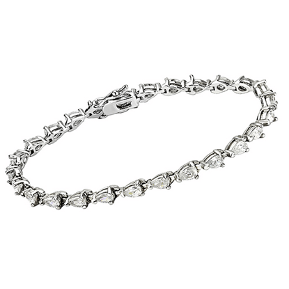 Picture of 415803 - Brass Bracelet Rhodium Women AAA Grade CZ Clear