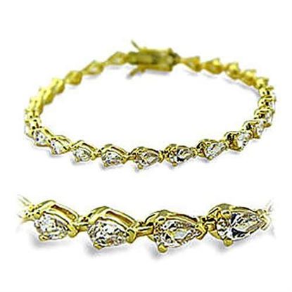 Picture of 415804 - Brass Bracelet Gold Women AAA Grade CZ Clear