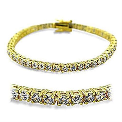 Picture of 415904 - Brass Bracelet Gold Women AAA Grade CZ Clear