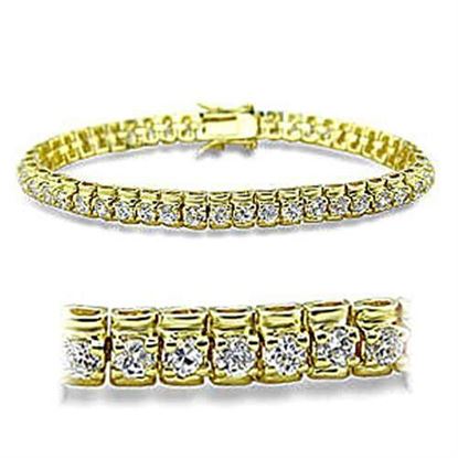 Picture of 415906 - Brass Bracelet Gold Women AAA Grade CZ Clear