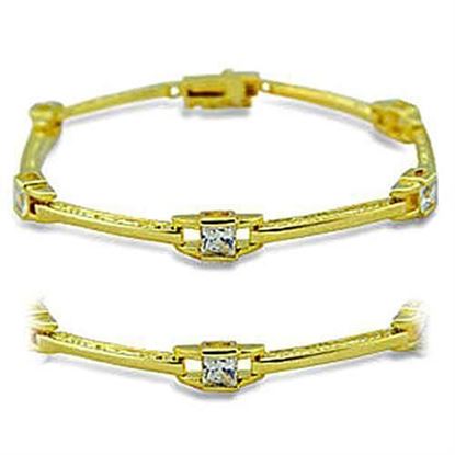 Picture of 416004 - Brass Bracelet Gold Women AAA Grade CZ Clear