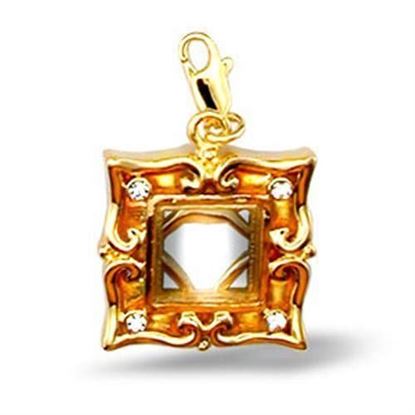 Picture of 43505 - Brass Pendant Gold Women Top Grade Crystal Clear