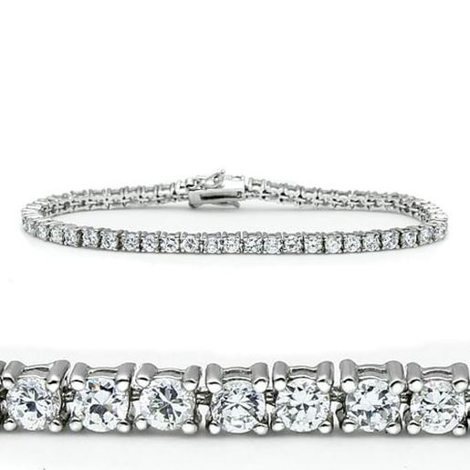 Picture of 46905 - Brass Bracelet Rhodium Women AAA Grade CZ Clear