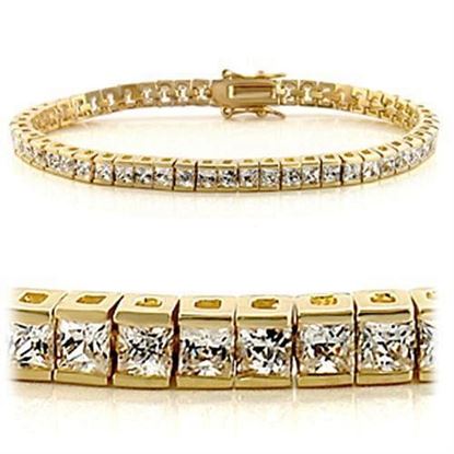 Picture of 47101 - Brass Bracelet Gold Women AAA Grade CZ Clear