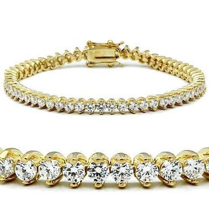 Picture of 47104 - Brass Bracelet Gold Women AAA Grade CZ Clear