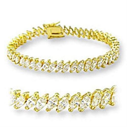 Picture of 47105 - Brass Bracelet Gold Women AAA Grade CZ Clear