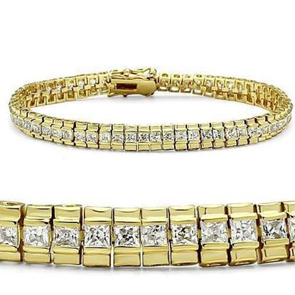 Picture of 47303 - Brass Bracelet Gold Women AAA Grade CZ Clear