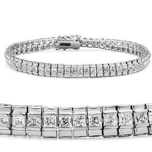 Picture of 47304 - Brass Bracelet Rhodium Women AAA Grade CZ Clear