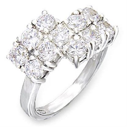 Picture of 50117 - 925 Sterling Silver Ring High-Polished Women AAA Grade CZ Clear