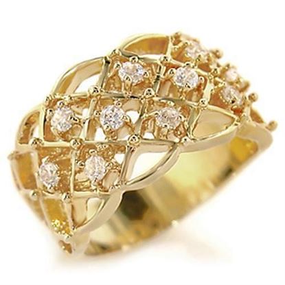 Picture of 54809 - Brass Ring Gold Women AAA Grade CZ Clear