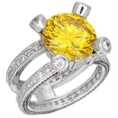 Picture of 54909 - Brass Ring Rhodium + Ruthenium Women AAA Grade CZ Topaz