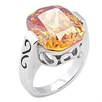 Picture of 56317 - Brass Ring Rhodium Women AAA Grade CZ Champagne