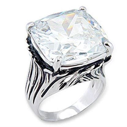 Picture of 56318 - Brass Ring Rhodium Women AAA Grade CZ Clear