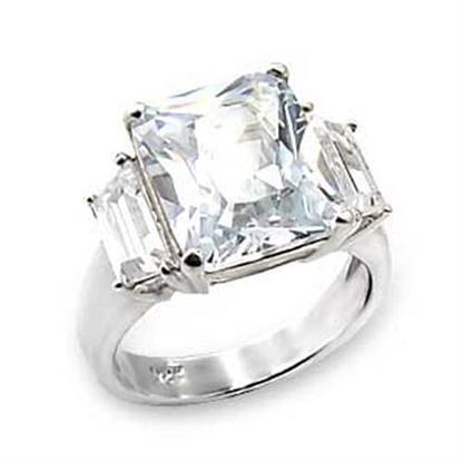 Picture of 6X058 - 925 Sterling Silver Ring High-Polished Women AAA Grade CZ Clear