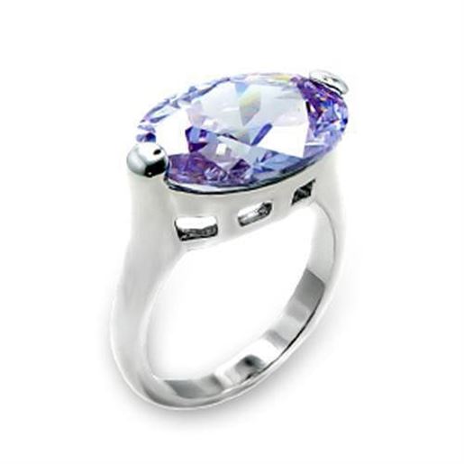 Picture of 6X183 - 925 Sterling Silver Ring Rhodium Women AAA Grade CZ Light Amethyst