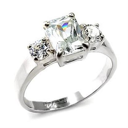 Picture of 6X247 - 925 Sterling Silver Ring High-Polished Women AAA Grade CZ Clear