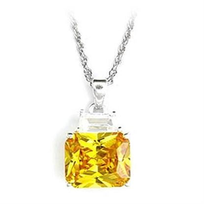 Picture of 6X310 - 925 Sterling Silver Pendant High-Polished Women AAA Grade CZ Topaz