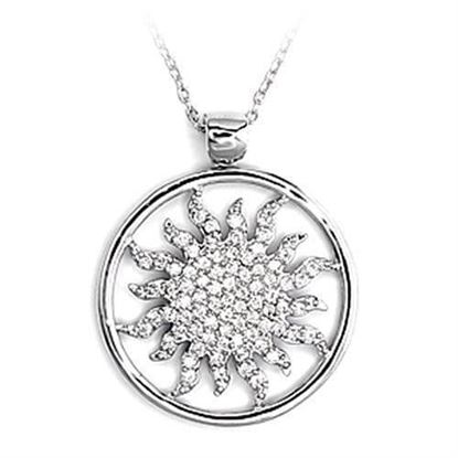 Picture of 6X324 - 925 Sterling Silver Chain Pendant High-Polished Women AAA Grade CZ Clear